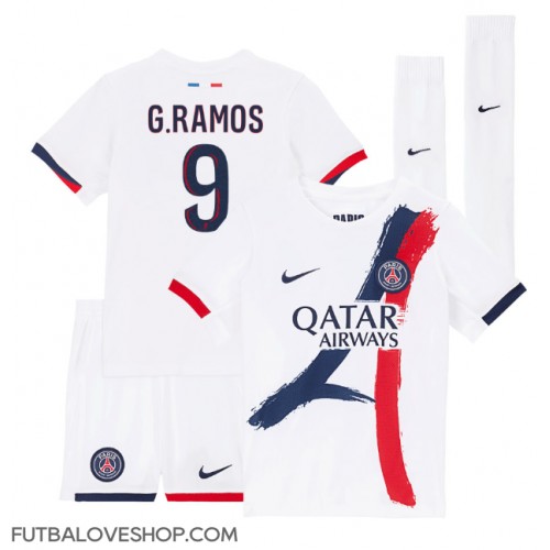 Dres Paris Saint-Germain Goncalo Ramos #9 Preč pre deti 2024-25 Krátky Rukáv (+ trenírky)